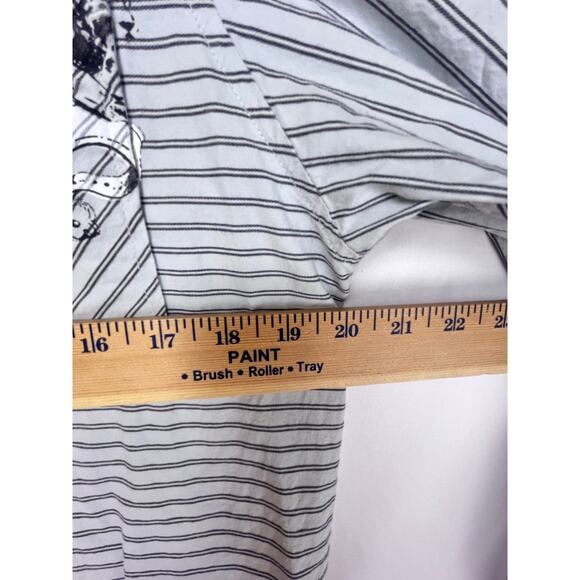 Volcom Men's Gray Graphic Long Sleeve Y2K Shirt - Size Large Button Up - Picture 5 of 8